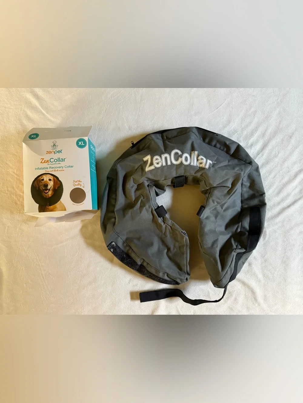 Inflatable Dog Recovery Collar / e-collar in Gray XL